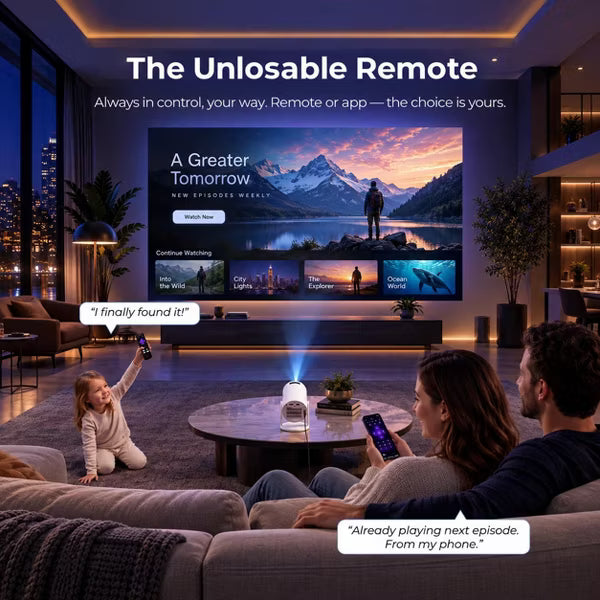ELEPHAS Roku TV Smart Projector, Built-in Roku TV Streaming Experience, Dolby Audio, Wi-Fi Bluetooth Portable Home and Outdoor Theater