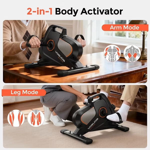 YOSUDA 2-IN-1 Under Desk Bike Pedal Exerciser - Magnetic Mini Exercise Bike,Desk Pedal Bike for Home/Office Workout