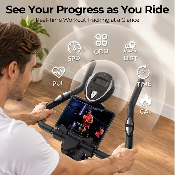 YOSUDA Exercise Bike Stationary Indoor Cycling Bike for Home 300 Lbs Weight Capacity, Comfortable Seat Cushion and LCD Monitor