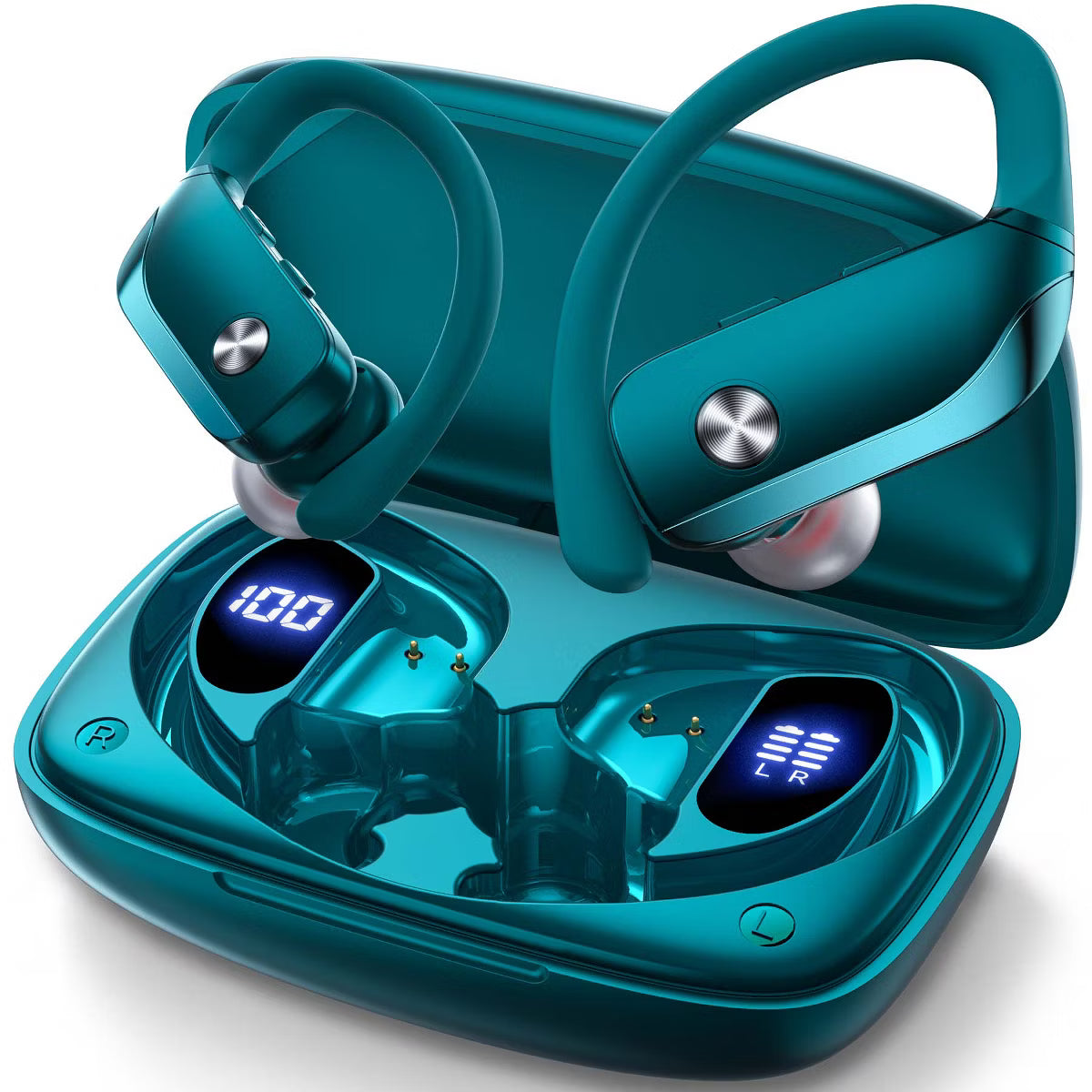 Wireless Earbuds Bluetooth Headphone Sport, Bluetooth 5.4 Earbud, 68Hrs Earphone with Earhook