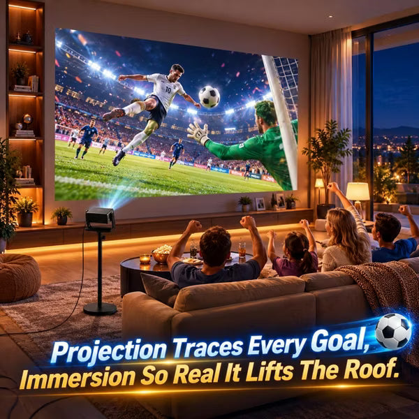 Mini Projector with Wifi and Bluetooth, Built-in Apps,Movie Projector 1080P Video Projector for Bedroom, Supports Smartphone/TV Stick/iPad/PS5/Laptop