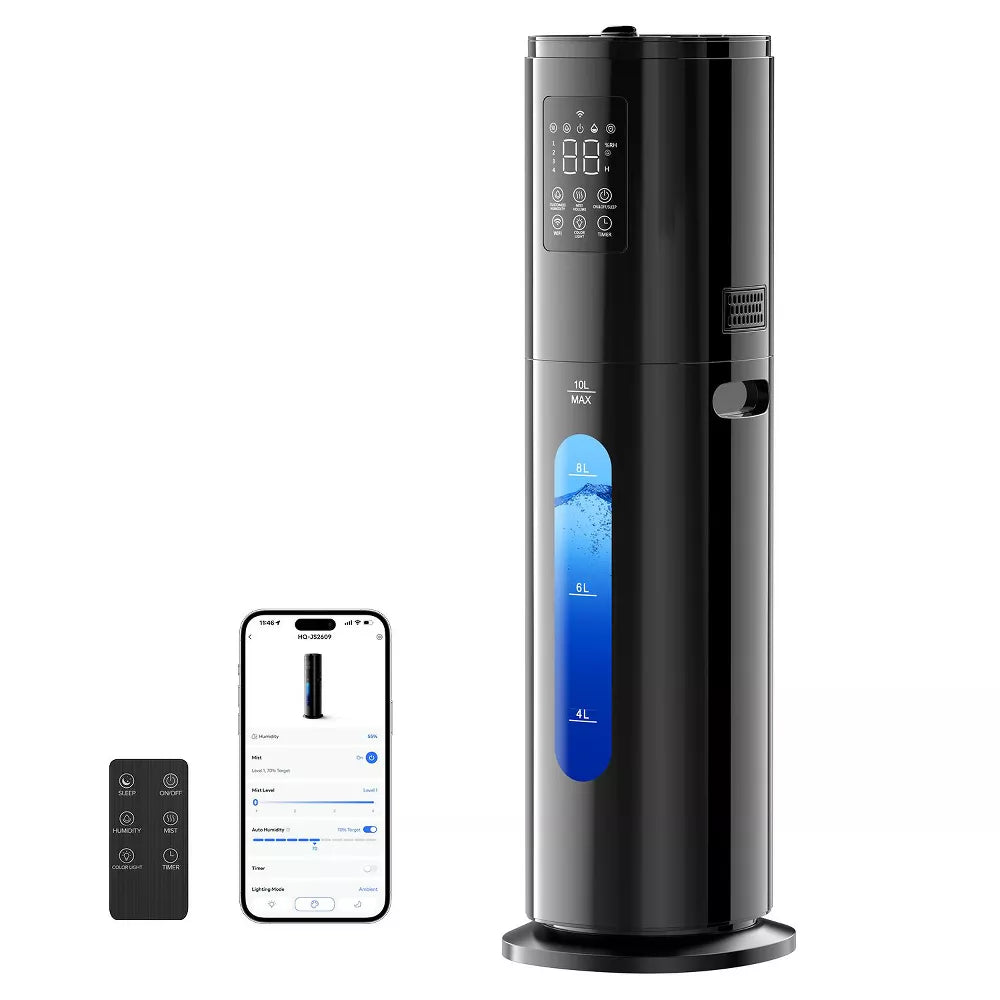 Teendow Humidifiers for Bedroom, 7L Cool Mist Humidifier for Home with Smart App Remote Control, 350mL/h, 24H Timer ,45%-95% Humidistat,Floor Standing