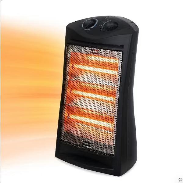 Romswi 1500W Infrared Radiant Quartz Tower Heater, Portable Indoor Electric Space Heater with Fan, Thermostat & Tip-Over Safety for Home & Office