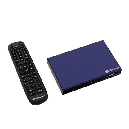 vSeeBox V6 Plus Android 14.0 TV Box, 4GB RAM 64GB Storage, 8K Video Output, Dual-Band WiFi 6, Bluetooth 5.0, Voice Remote with Backlight, Split-Screen Viewing, HDMI 2.1