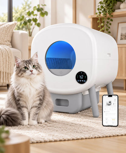 Smart Self-Cleaning Cat Litter Box with App Control