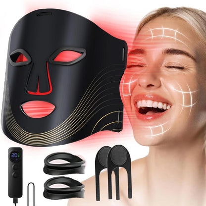 Morfone 4 Modes 660+850nm NIR+ Red Light Therapy Mask for the Face Remote Controlled Portable Home Skincare Kit