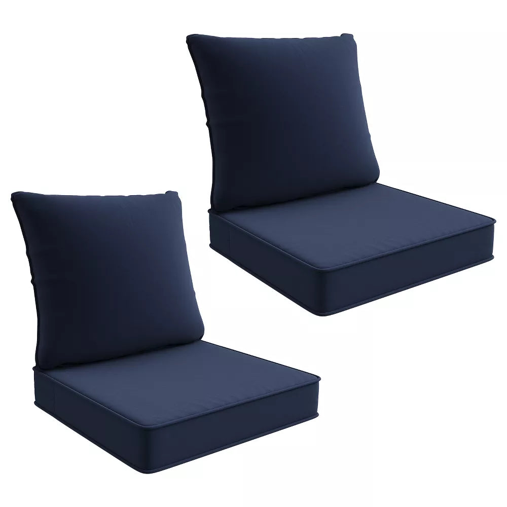 Garvee Outdoor Chair Cushion Set, 24x22, High Elasticity, Water-Resistant, Patio