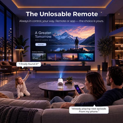 ELEPHAS Roku TV Smart Projector, Built-in Roku TV Streaming Experience, Dolby Audio, Wi-Fi Bluetooth Portable Home and Outdoor Theater