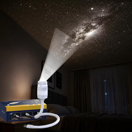 Morfone Galaxy Star Projector LED Night Light 360° Adjustable with 3 Projection Films