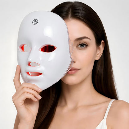 Morfone Led Red Light Therapy Mask For Face,7 Colors Red Light Mask,Full Face Coverage,Rechargeable Led Mask Skincare Gift For Women Wife Mom