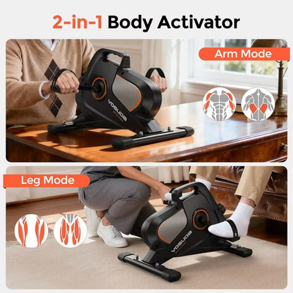 YOSUDA 2-IN-1 Under Desk Bike Pedal Exerciser - Magnetic Mini Exercise Bike,Desk Pedal Bike for Home/Office Workout