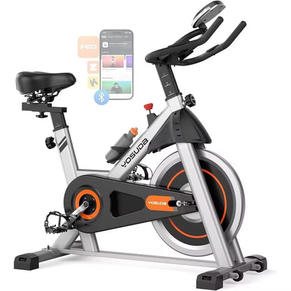 YOSUDA Exercise Bike Stationary Indoor Cycling Bike for Home 300 Lbs Weight Capacity, Comfortable Seat Cushion and LCD Monitor