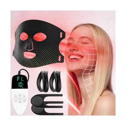 Morfone 3-Mode Red Light Therapy Mask 850nm Infrared Red Light Therapy Skincare Device Portable Light Therapy Mask For Home Skin Care