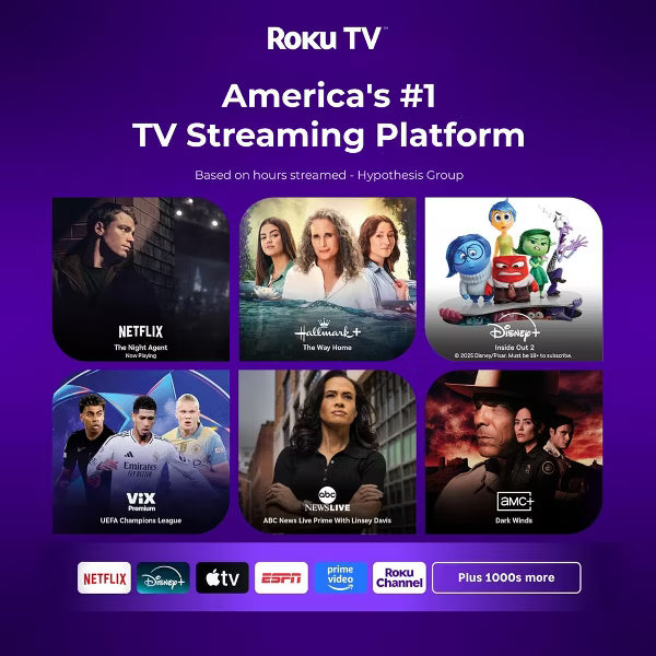 ELEPHAS Roku TV Smart Projector, Built-in Roku TV Streaming Experience, Dolby Audio, Wi-Fi Bluetooth Portable Home and Outdoor Theater