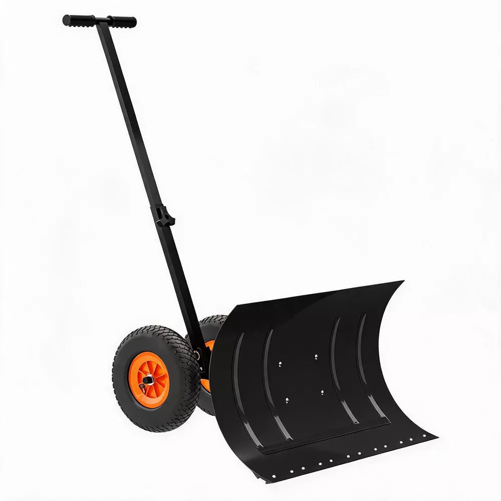 Garvee Snow Shovel, 30inch Heavy Duty Snow Shovel for Driveway with Adjustable Handle and Angled Blade, Efficient Snow Pusher