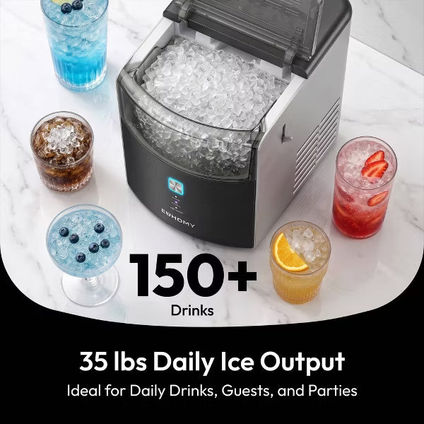 EUHOMY Pearl L1 Max 35lbs Countertop Nugget Ice Maker