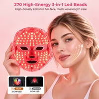 Morfone Led Red Light Therapy Mask For Face,7 Colors Red Light Mask,Full Face Coverage,Rechargeable Led Mask Skincare Gift For Women Wife Mom