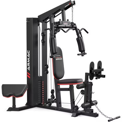 Home Gym,Multifunctional Workout Station with Leg Press | 150LBS Weight Stack Full Body Workout Equipment for Home Exercise Fitness Strength Training