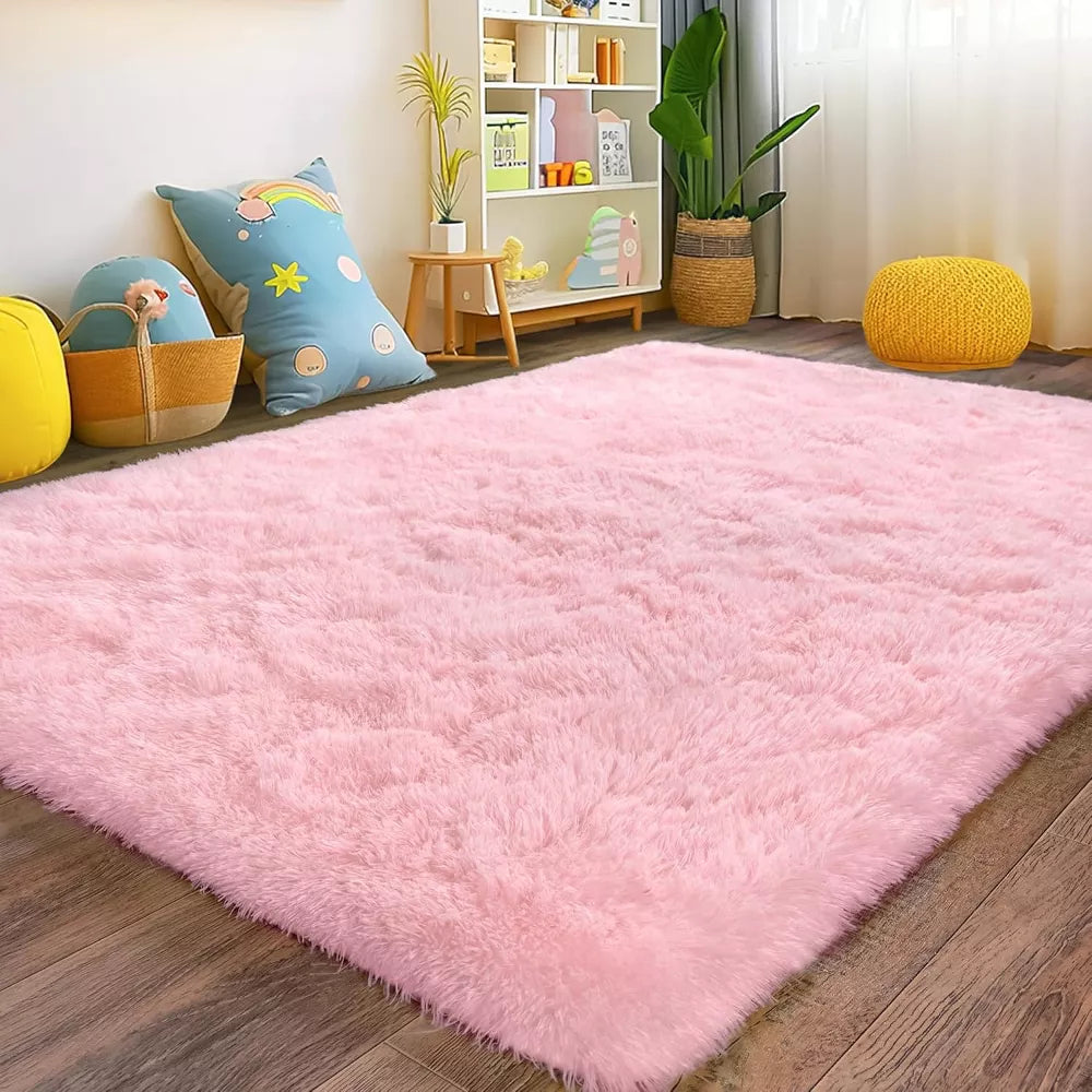 LOVEVOOK Area Rugs for Living Room Bedroom, Soft Fluffy Camel Rug Home Decor Aesthetic 5x7 Feet