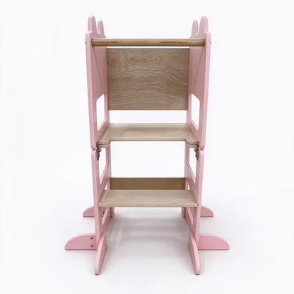 Garvee Toddler Step Stool, Adjustable Kitchen Helper, Anti-Slip, Safety Rails, Age1-3
