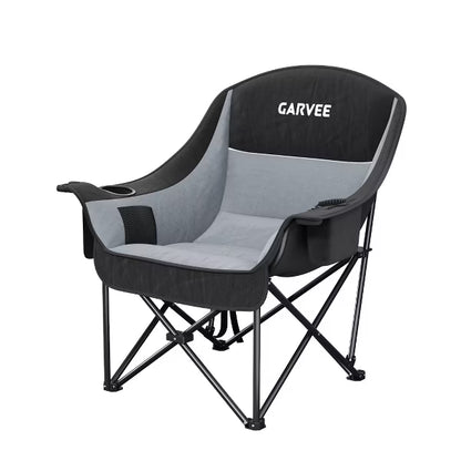 Garvee Oversized Camping Chair – Portable Folding Chair with Side Pocket, Cup Holder & Carry Bag, Heavy Duty 500 lbs Capacity for Adults Outdoor Use