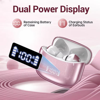 VEATOOL X15 Wireless Earbuds Bluetooth 5.3 Headphones,72H Hi-Fi Stereo Deep Bass Earphones with Noise Cancelling Mic