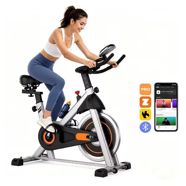 YOSUDA Exercise Bike, Quiet Indoor Cycling Bike with App, Tablet Holder and Fitness Courses for Home Weight Loss, 300 lbs Capacity